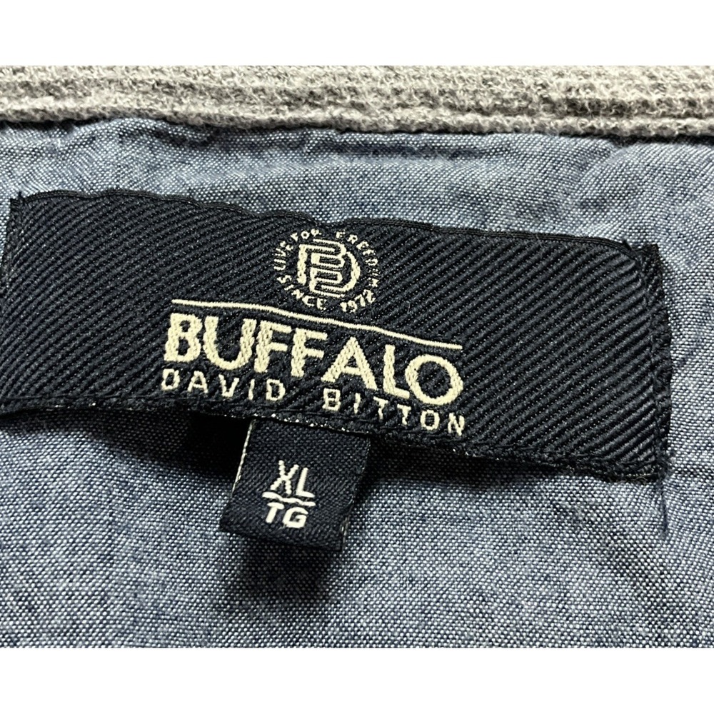 Buffalo David Bitton Men's Gray Long Sleeve Full Pullover Sweater Size XL - Picture 5 of 7